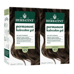 Herbatint 4N Chestnut bottle pour delivers even gray coverage and natural tone.