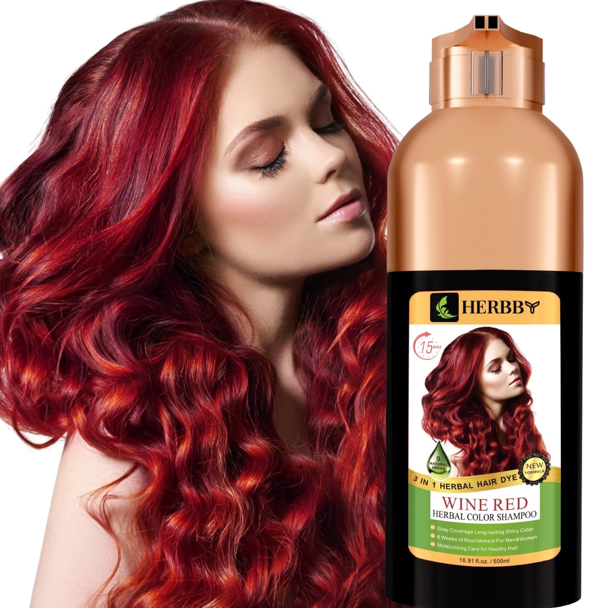 HERBBY gray hair coverage delivers natural, shiny, even color.