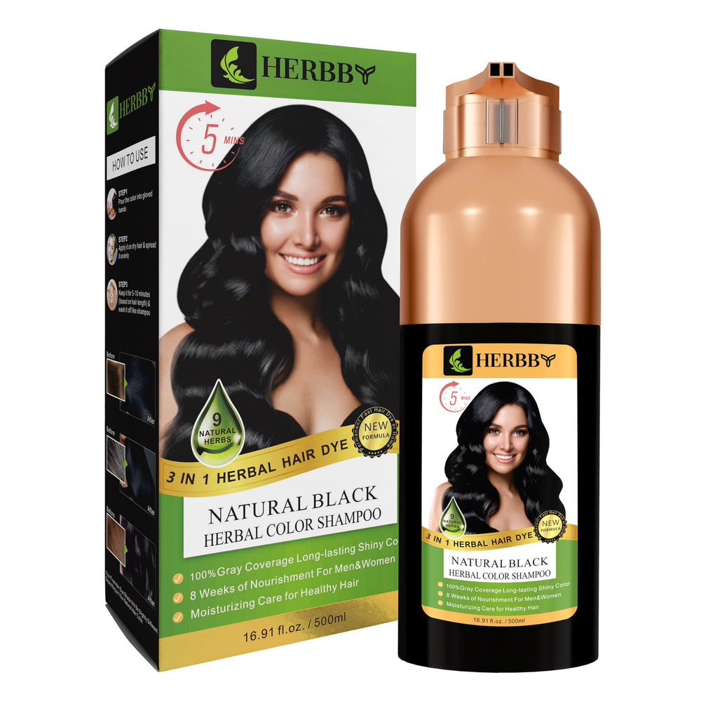HERBBY 500 ml bottle showing long-lasting color up to 12 applications
