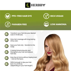 Close-up of HERBBY 9 herbal extracts nourishing the scalp