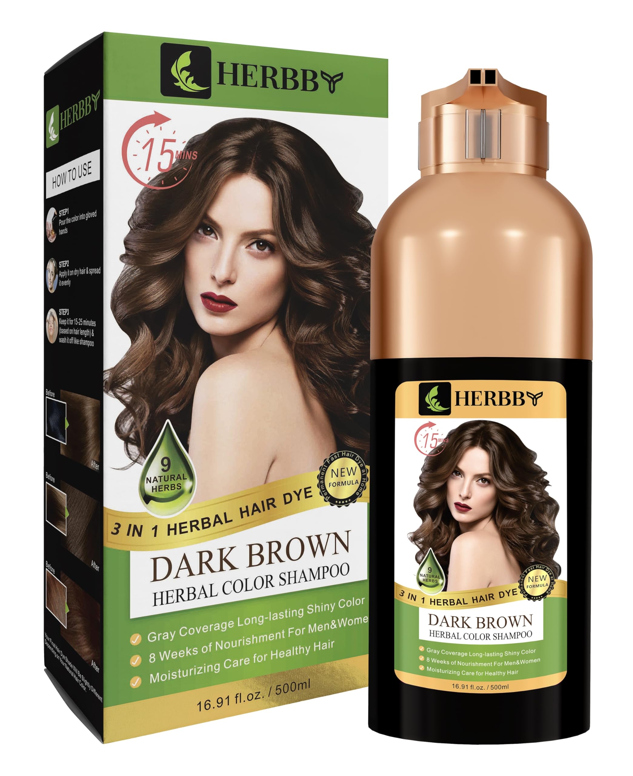 HERBBY before-after frames shade variation by natural hair color