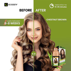 HERBBY color transformation hair shine highlights natural-looking coverage.
