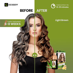 HERBBY color transformation in a bottle for vibrant, even tone.