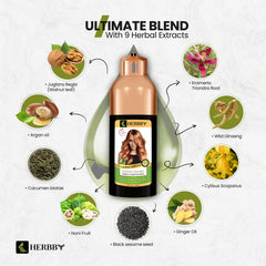 HERBBY formula promotes shine and even tones after coloring.