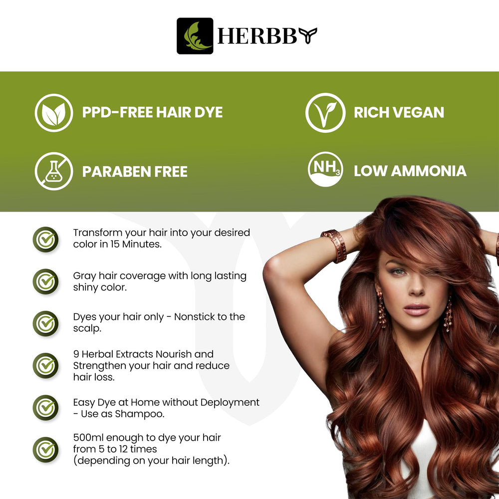 HERBBY low-ammonia formula delivers color with comfort.