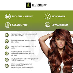HERBBY low-ammonia formula delivers color with comfort.
