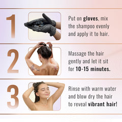 Herbishh quick application demonstration for gray hair