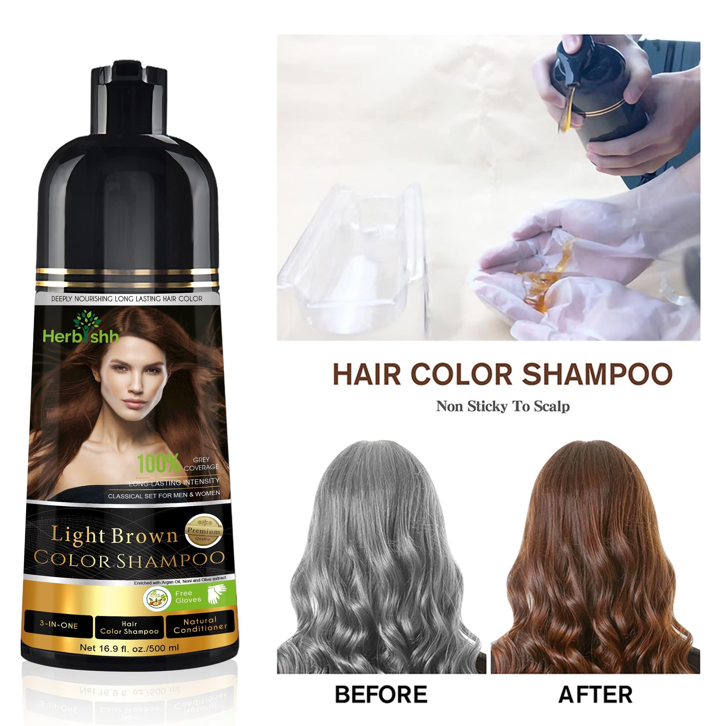 Herbishh bottle highlights argan oils and olive oils for moisture.