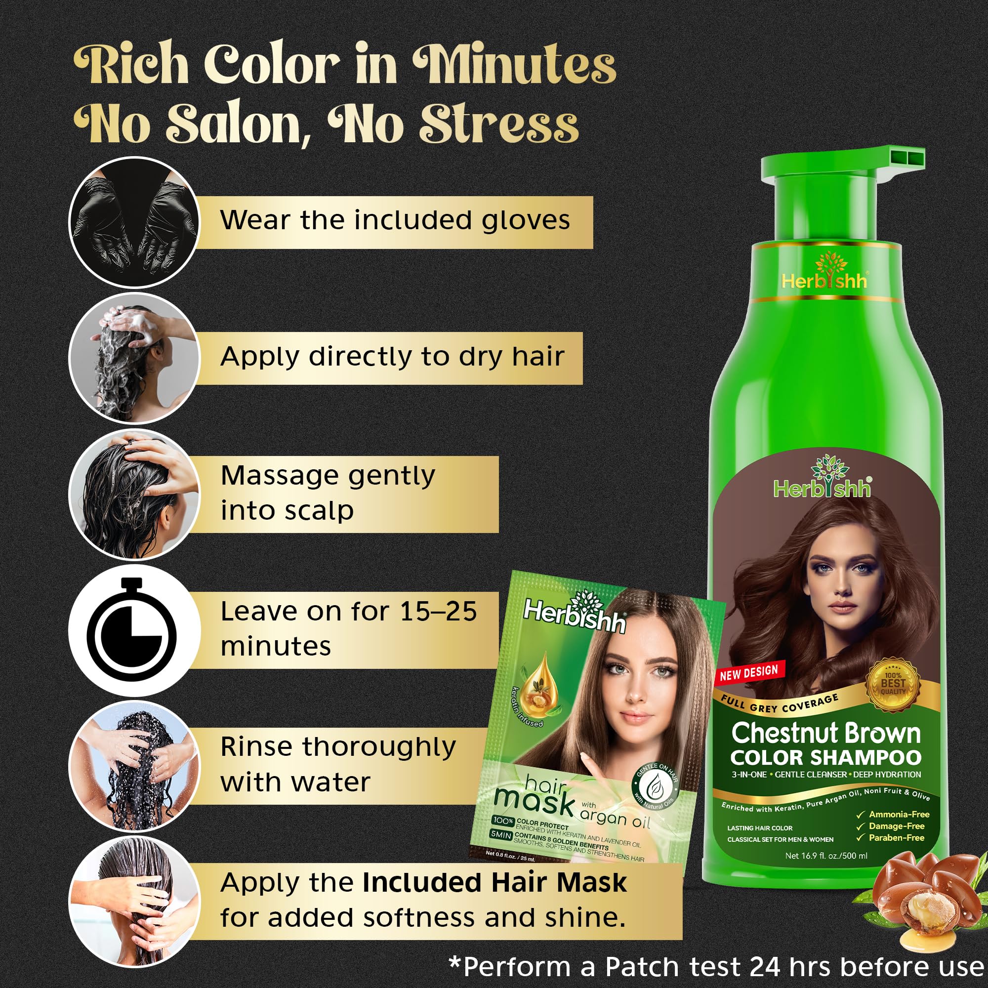 Herbishh ammonia-free formula supports a gentler at-home color experience
