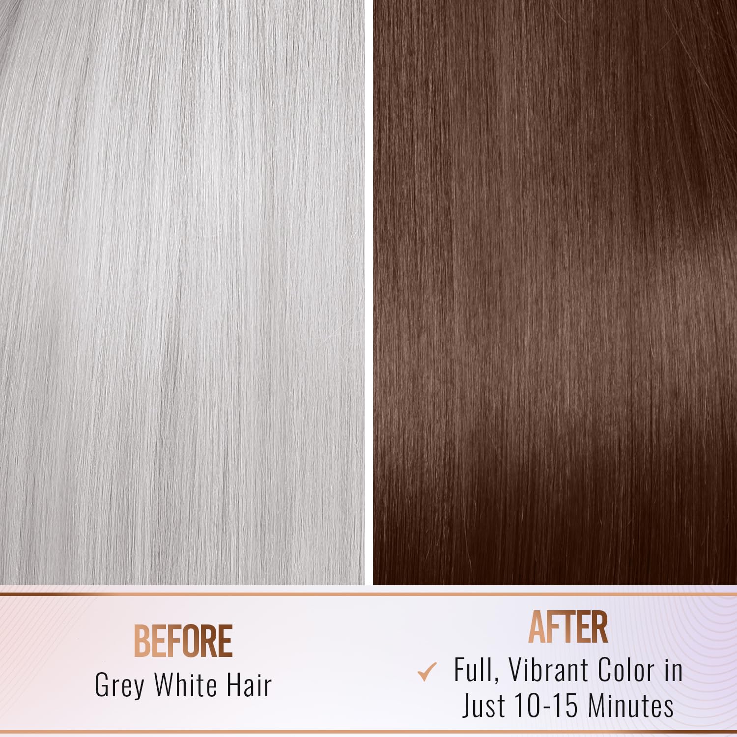 Herbishh hair color shampoo applied easily in minutes for at-home convenience.