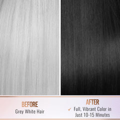 Herbishh hair color shampoo application demonstrating easy use.