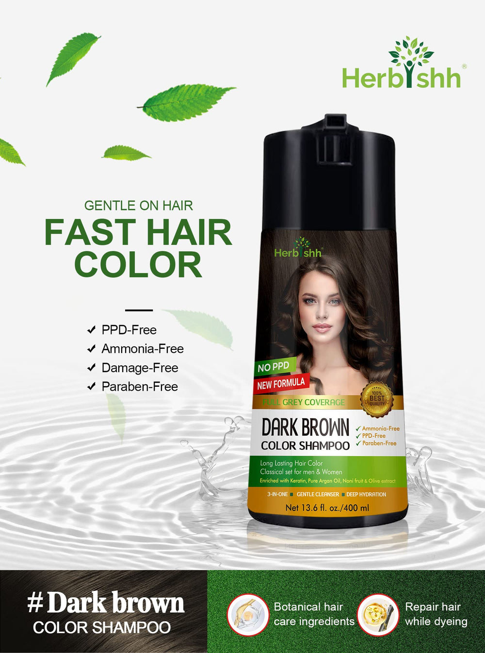 Foamy lather from Herbishh color shampoo with silky finish