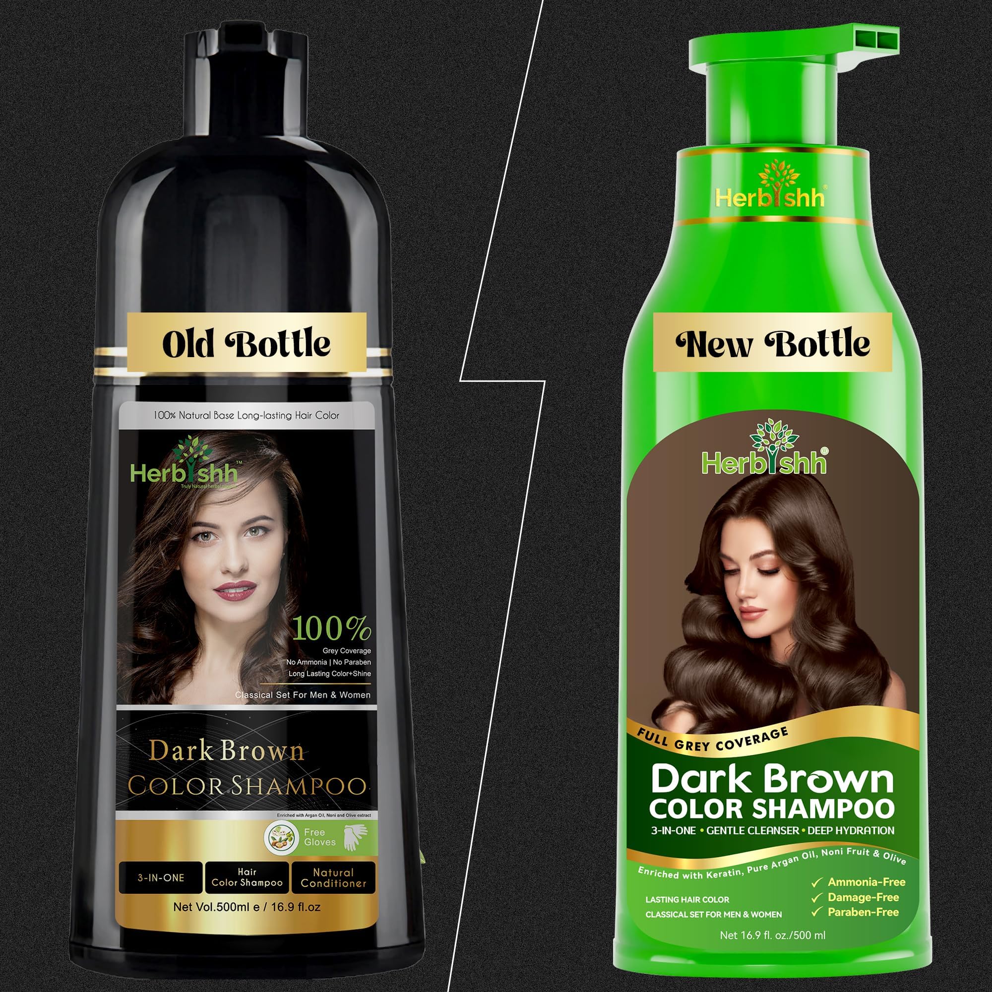 Herbishh hair color shampoo lather highlighting quick application