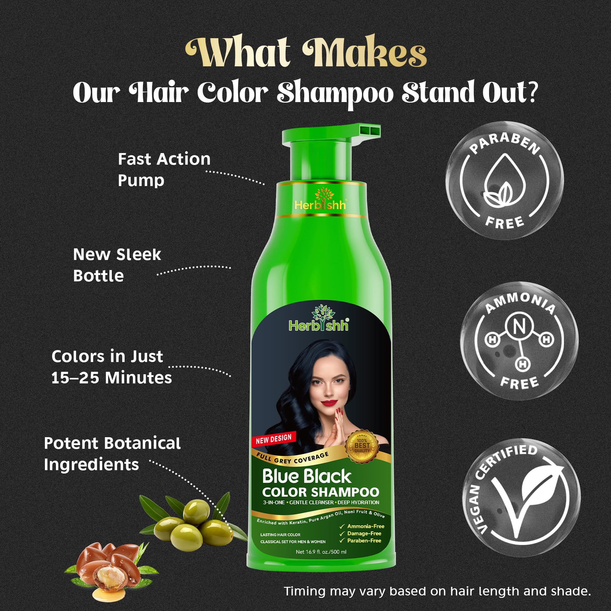 Herbishh wild ginseng provides bioactive support for color depth.