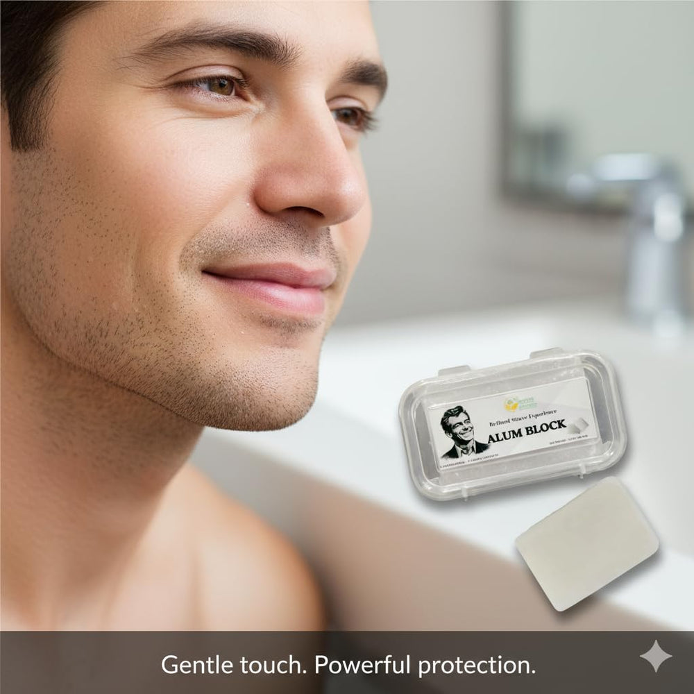 Herbs Botanica alum block chemical-free formula is gentle for all skin types