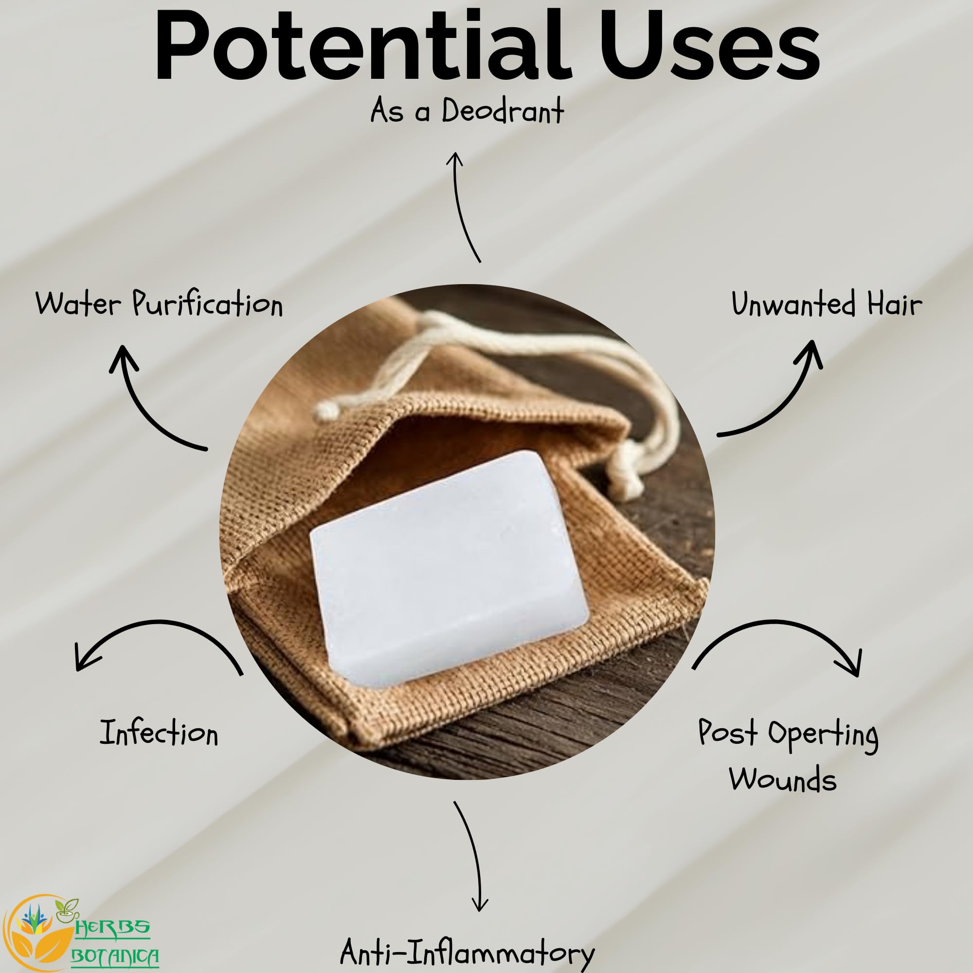 Herbs Botanica alum block supports a minimalist grooming routine