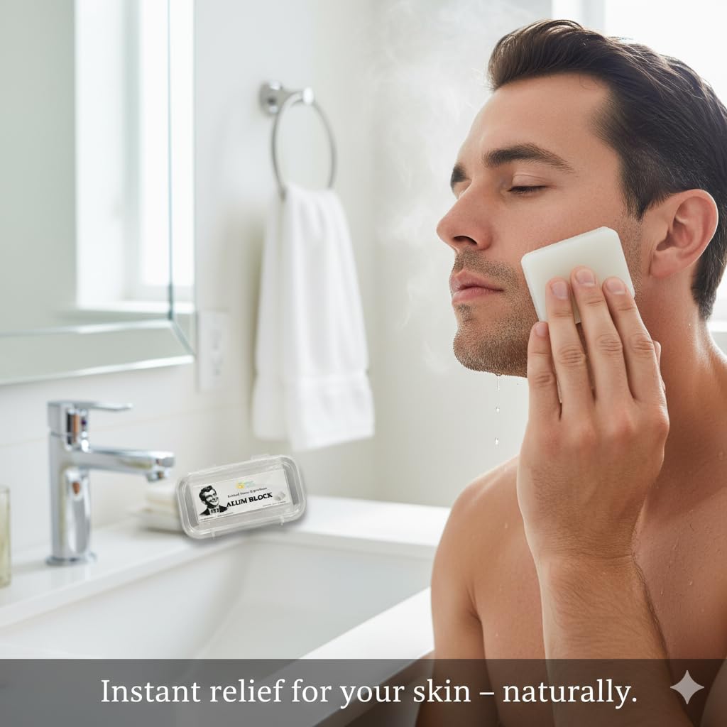 Herbs Botanica alum block stops bleeding from nicks quickly