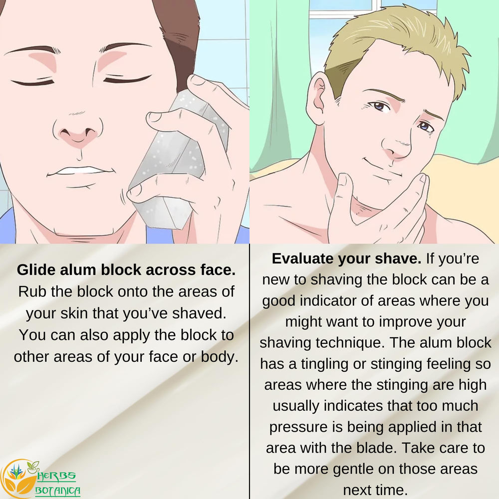Herbs Botanica alum block wet and glide over skin for easy use