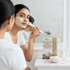 Face mask mix with Multani Mitti ready for home skincare ritual.