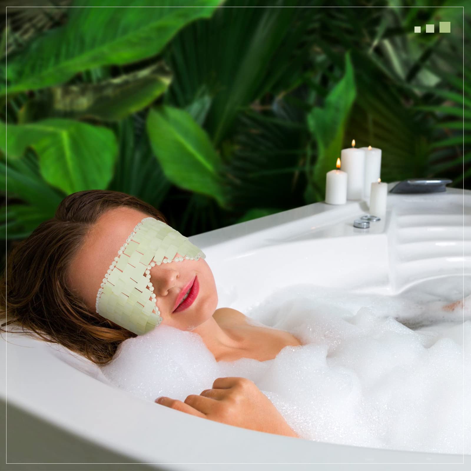 Hercicy mascarilla de jade, ajuste suave que relaja los músculos alrededor de los ojos.