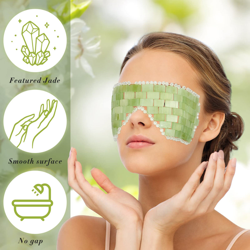 Superficie pulida de jade en la mascarilla Hercicy, experiencia cómoda sin bordes.