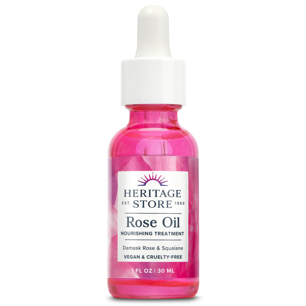 HERITAGE STORE Aceite de Rosa Nutritivo en botella para hidratación intensa y brillo natural