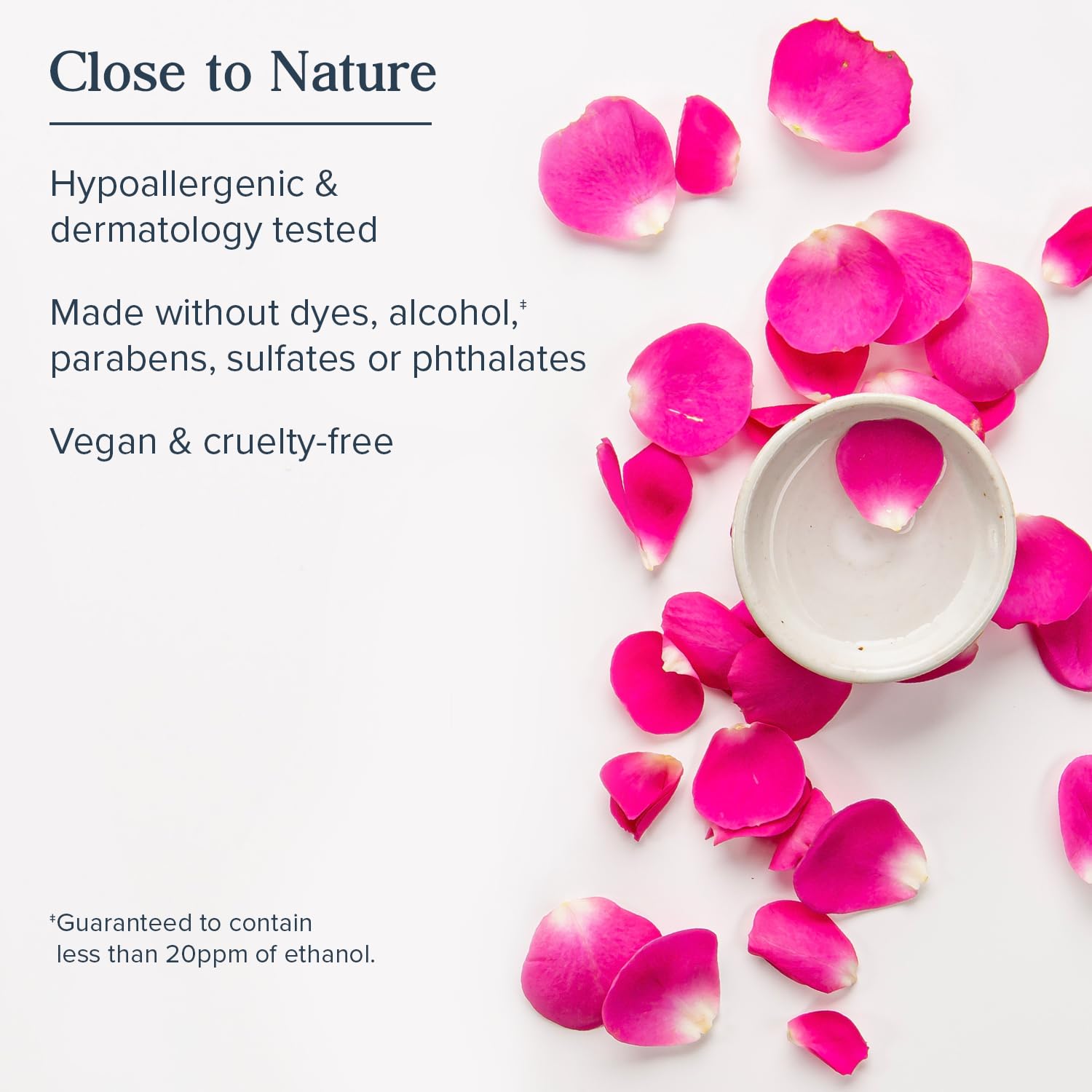 HERITAGE STORE Rosewater & Glycerin mist applied to hair for softness
