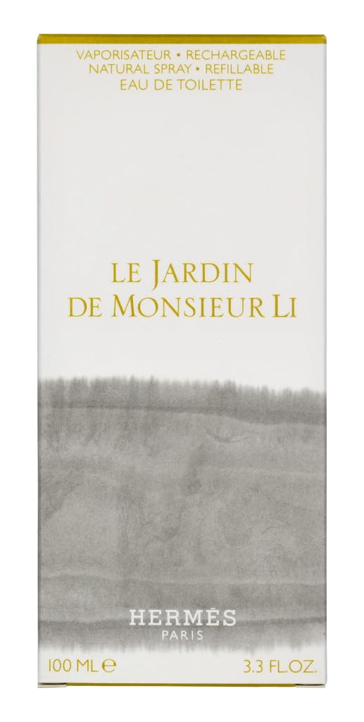 Hermès Le Jardin de Monsieur Li in a garden setting, evokes fresh daytime wear.