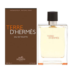 Hermès Terre d'Hermès bottle front shows a timeless masculine silhouette for daily wear.