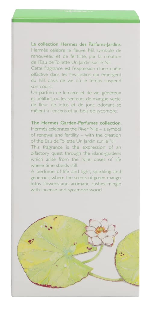 Hermès Un Jardin Sur Le Nil EDT packaging box ideal for gifting.