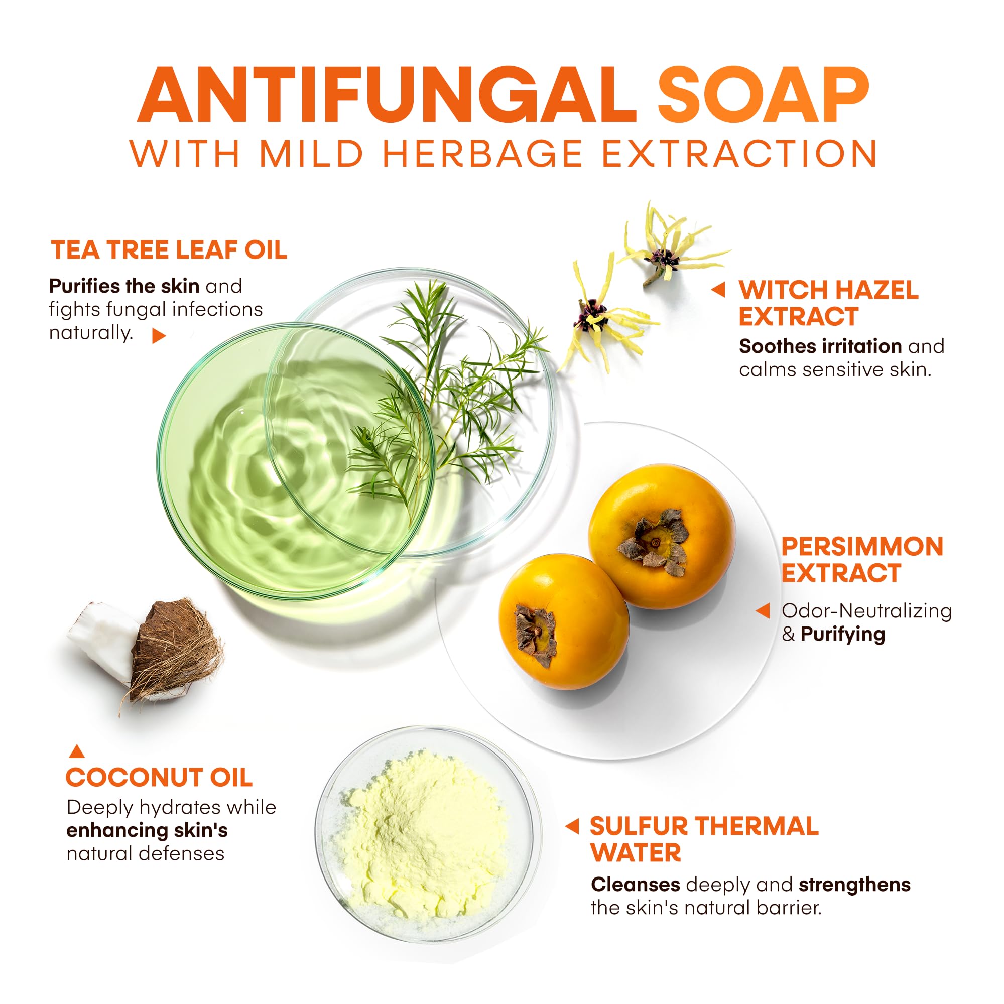 Hermon Antifungal Soap Bar for feet care after activity