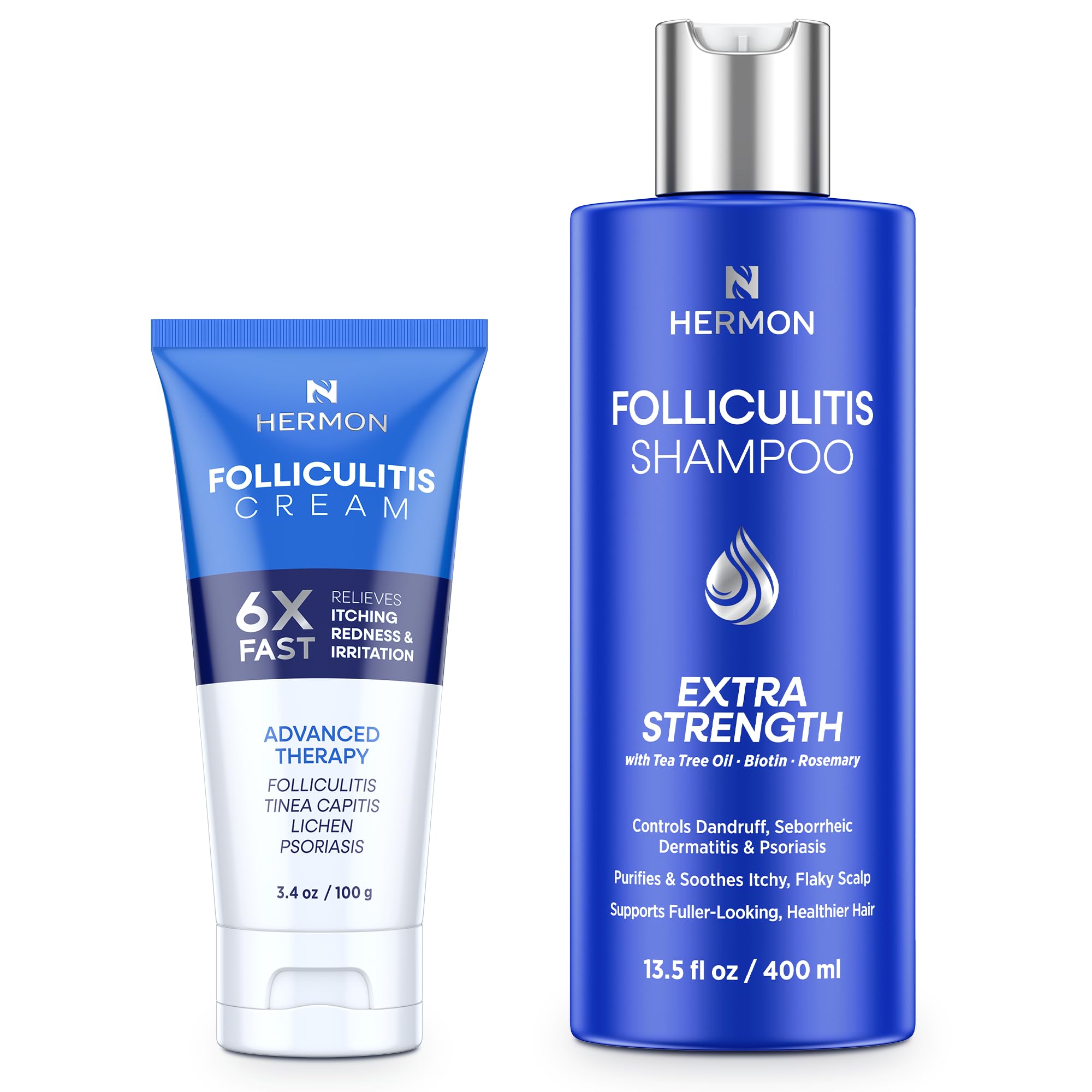 Hermon Folliculitis Cream bottle for at-home care and gentle relief.