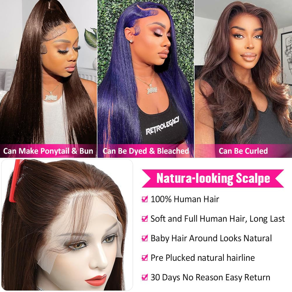 Adjustable-cap Hermosa wig with four combs for secure fit and comfort.
