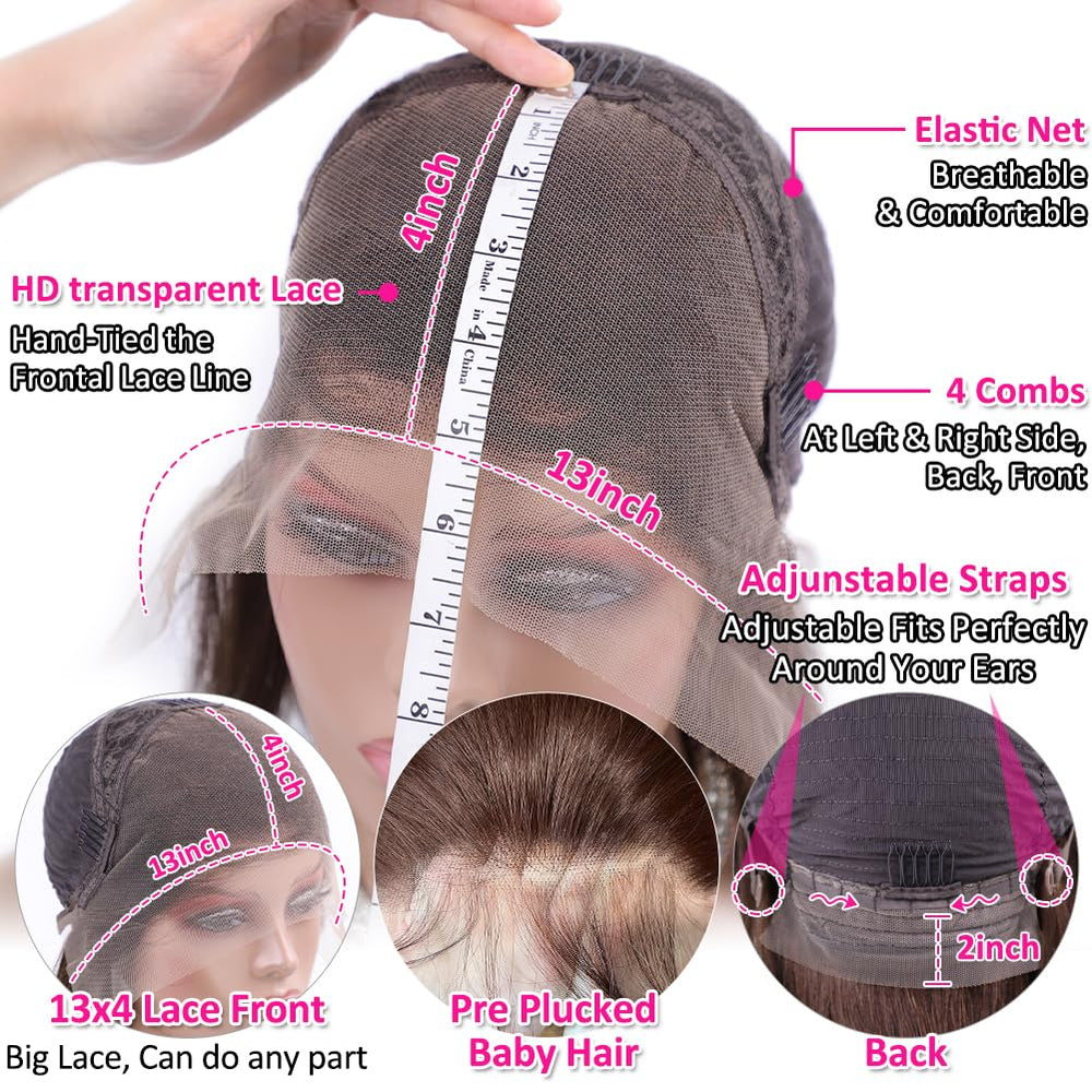 Hermosa lace front wig in chocolate brown with soft, durable hair for reusable styling.