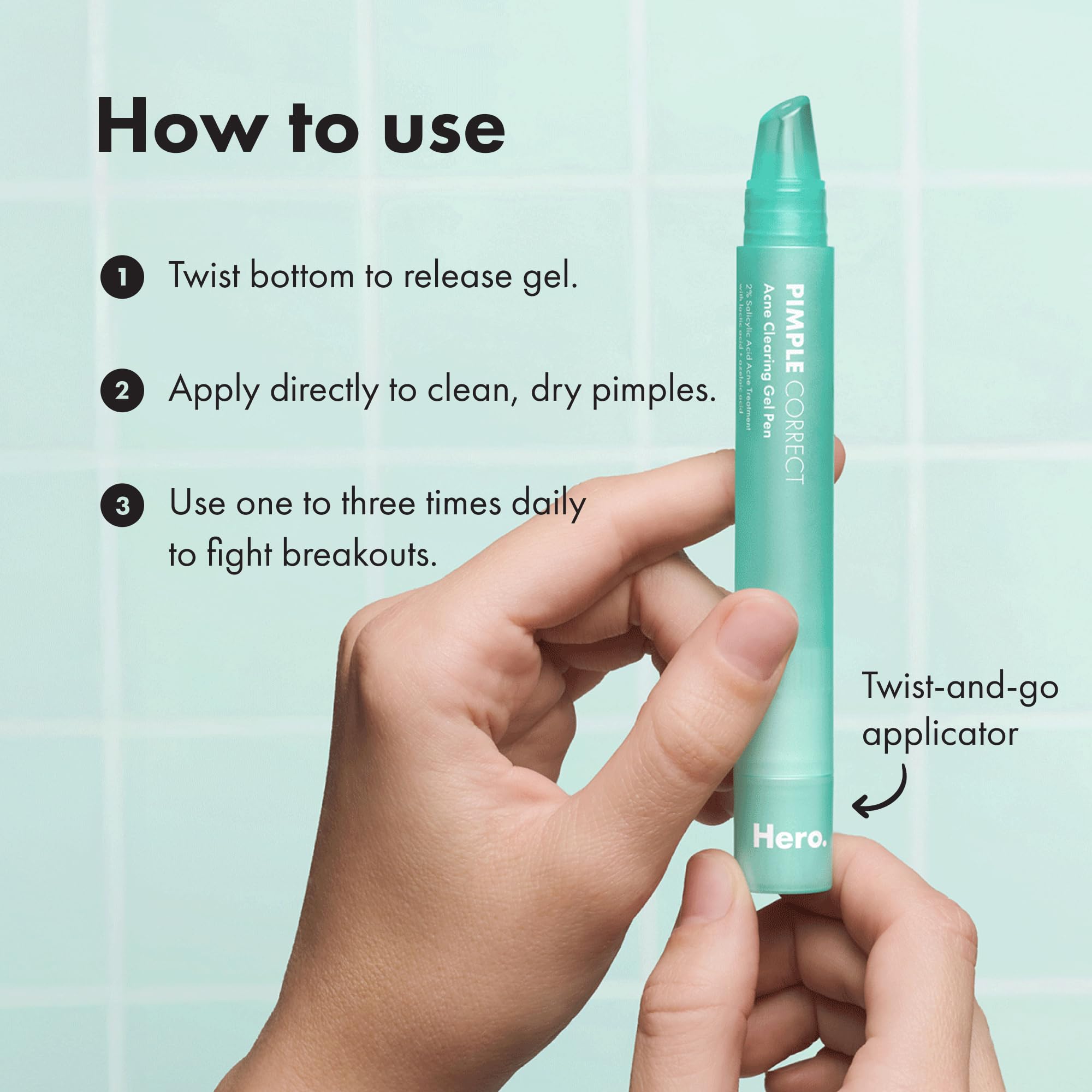 Hero Cosmetics Pimple Correct pen travel-size packaging for on-the-go care