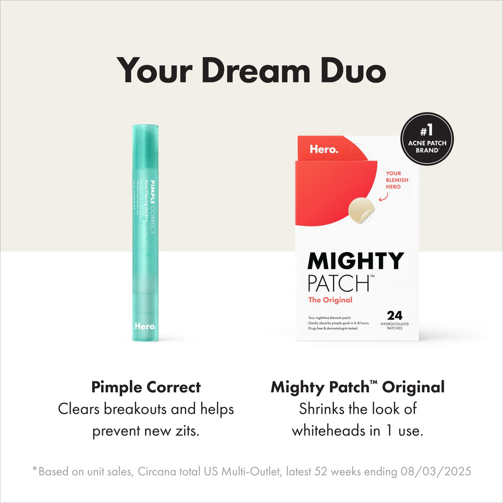 Hero Cosmetics Pimple Correct pen pack shot highlights compact, ready-to-use design