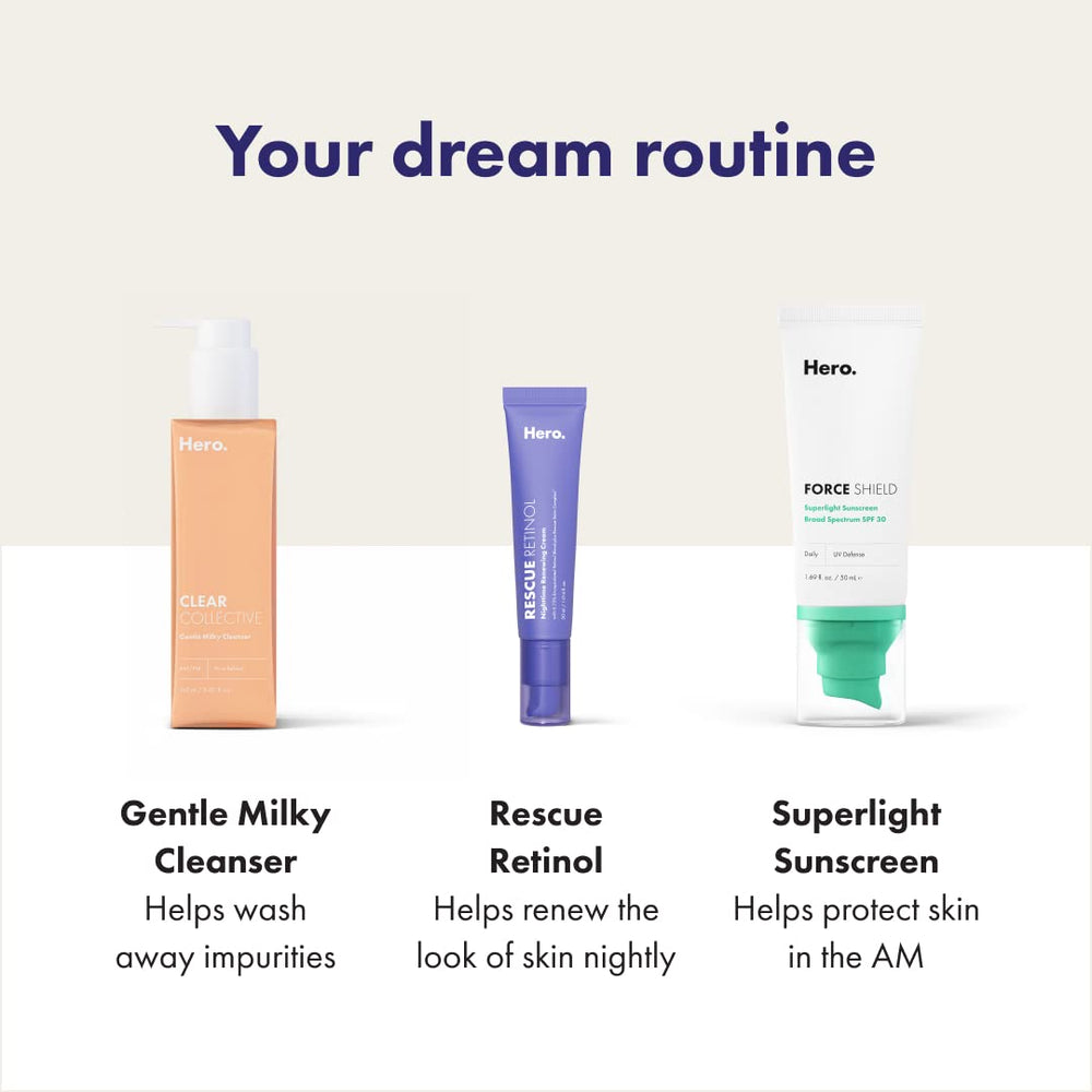 Ritual de cuidado nocturno con Rescate Retinol para resultados progresivos