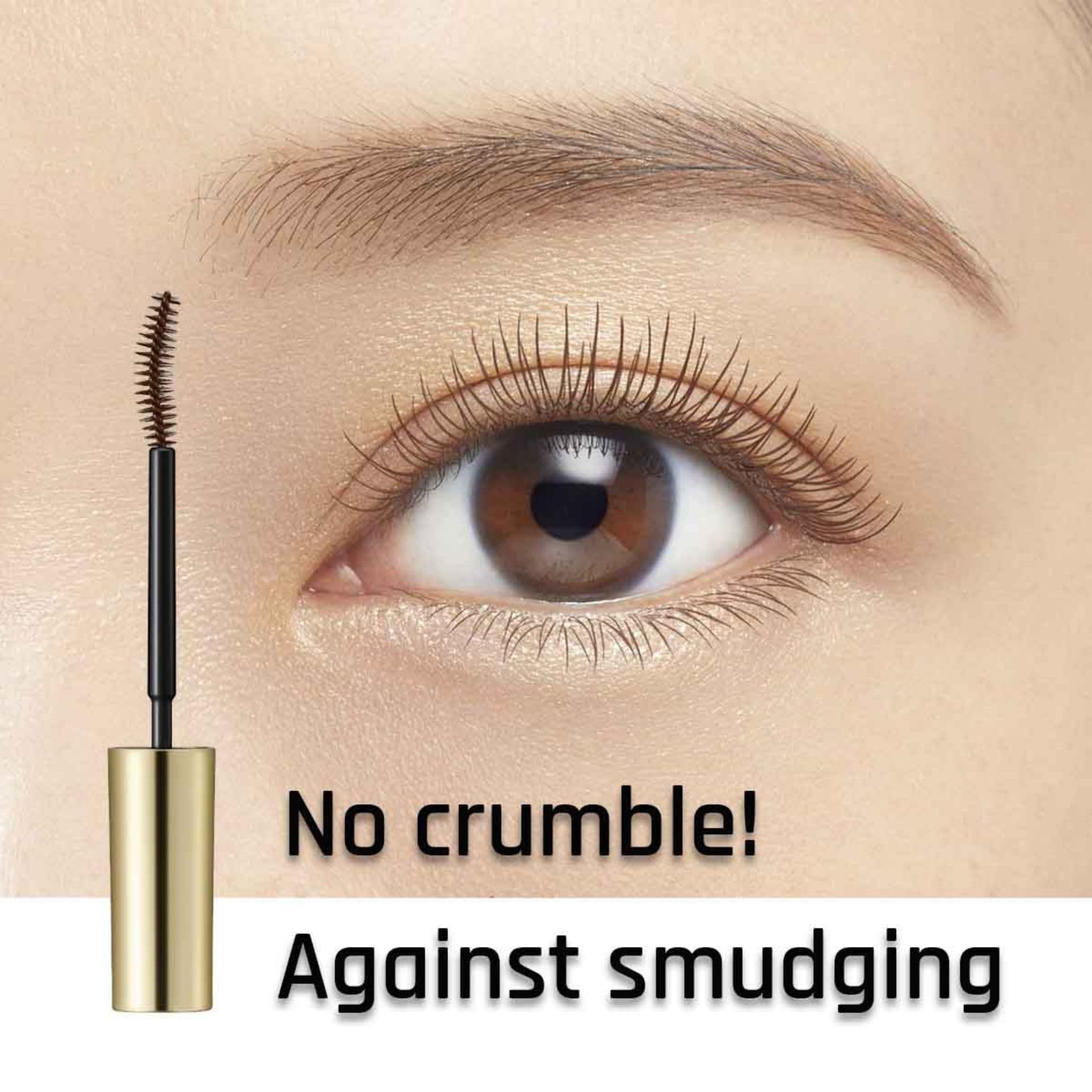 Heroine Make Brown Mascara curl-hold keeps lashes lifted.