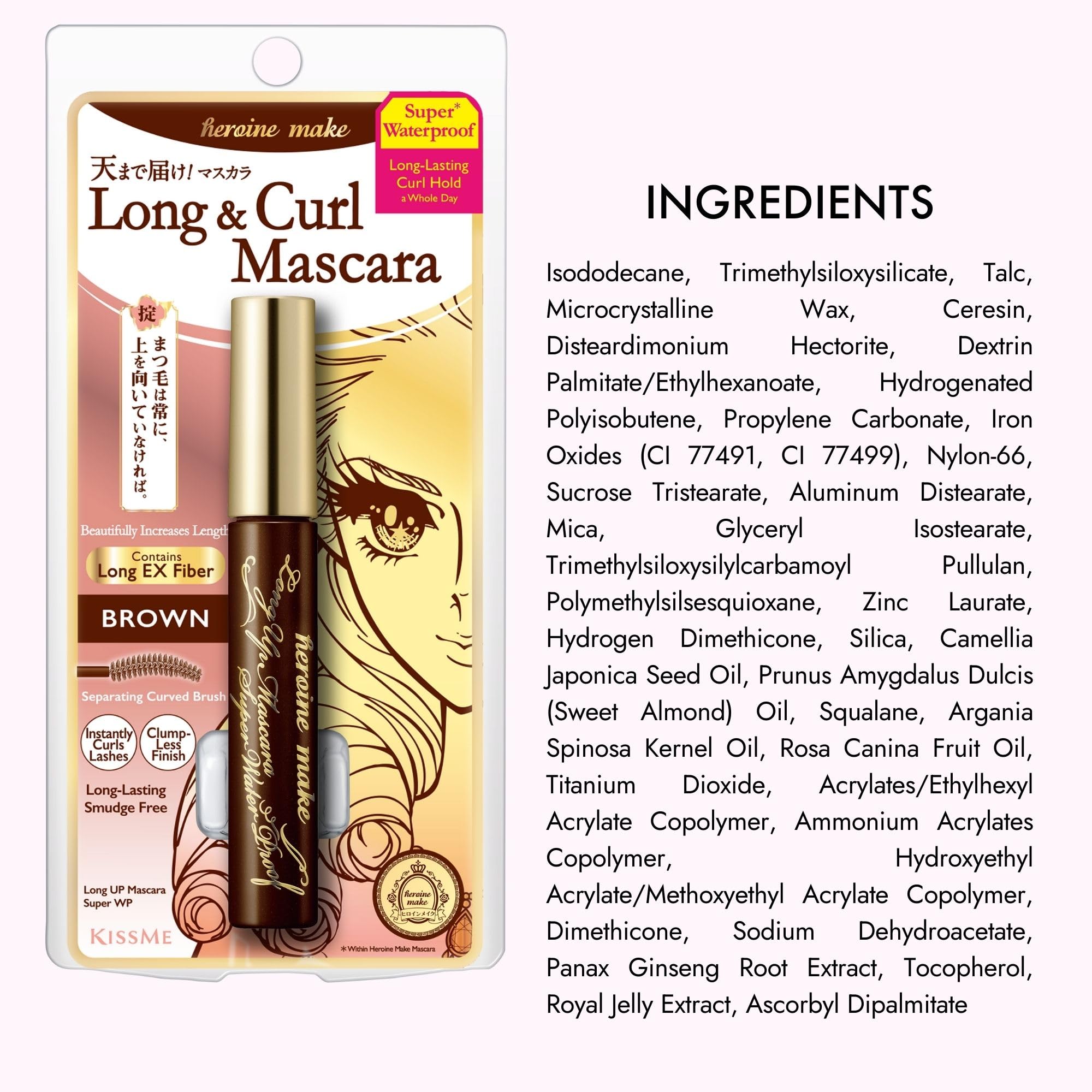 Heroine Make Long Up Mascara: aceite de camelia para nutrir las pestañas
