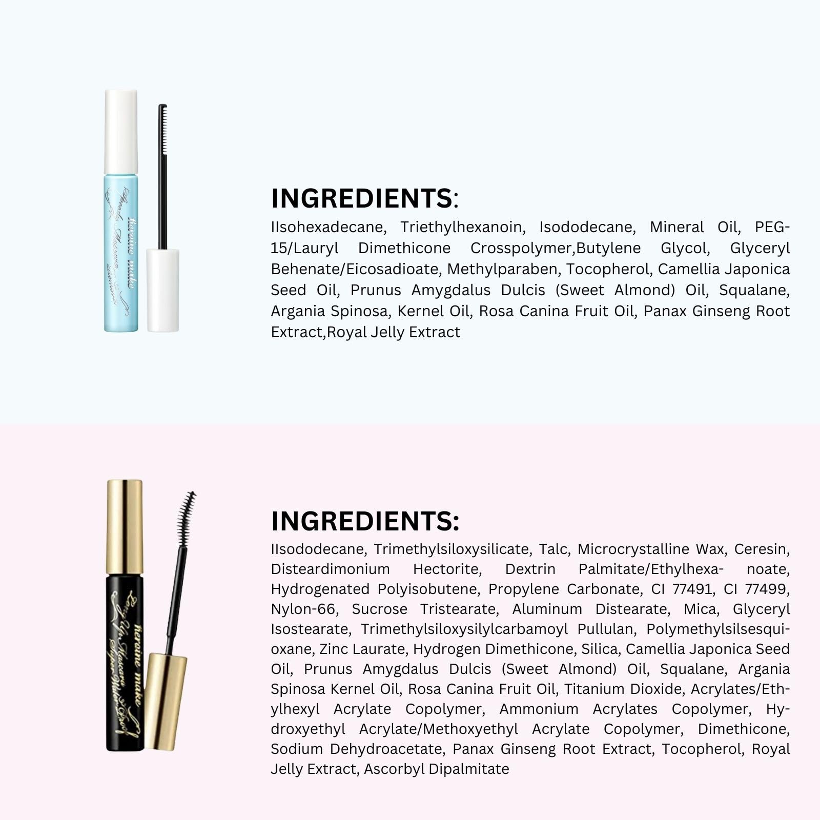 Heroine Make Made in Japan seal emphasizes craftsmanship.