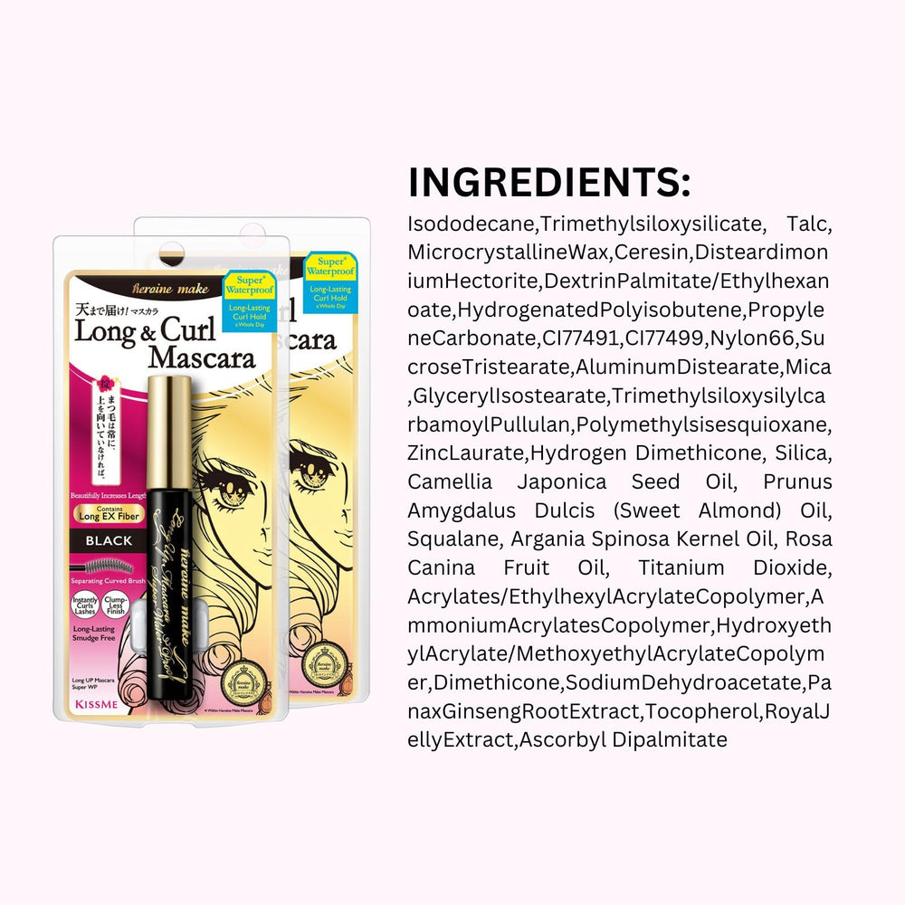Heroine Make made-in-Japan mascara formula nourishes lashes with premium oils.