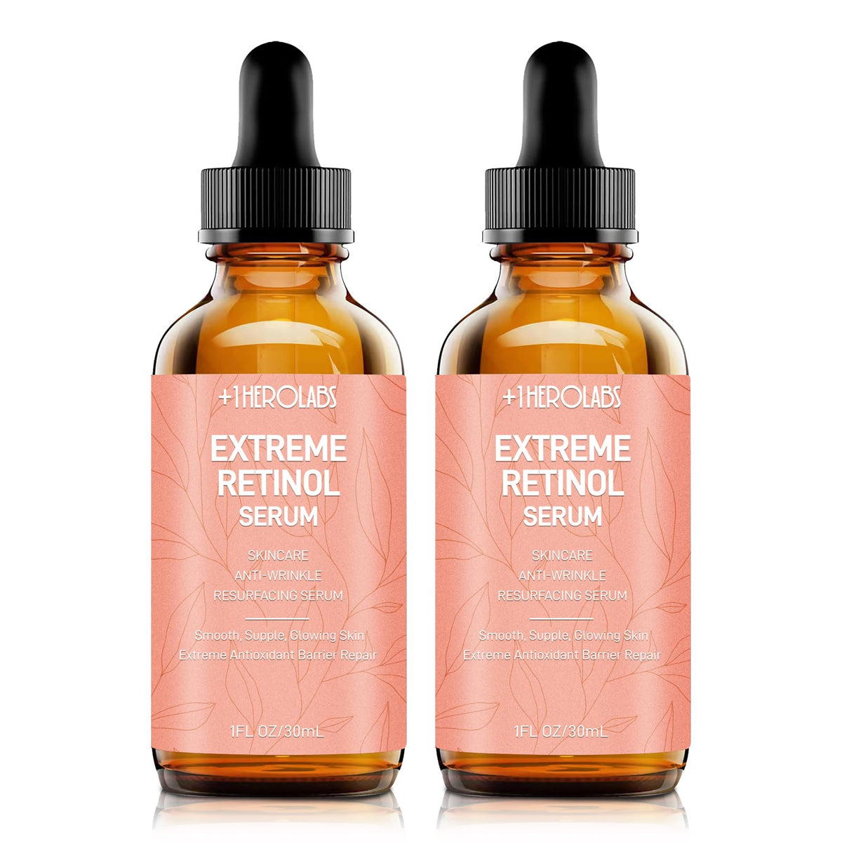Frasco de Herolabs Retinol Serum en vidrio para uso diario