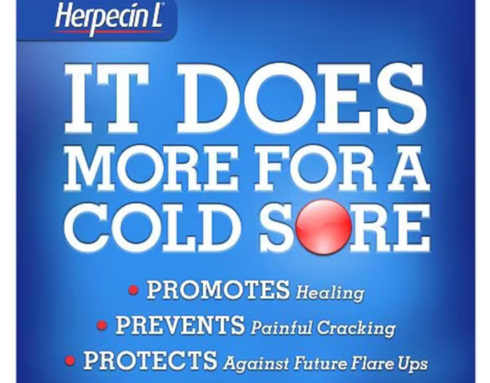 Herpecin-L supports early cold sore care and lip protection.