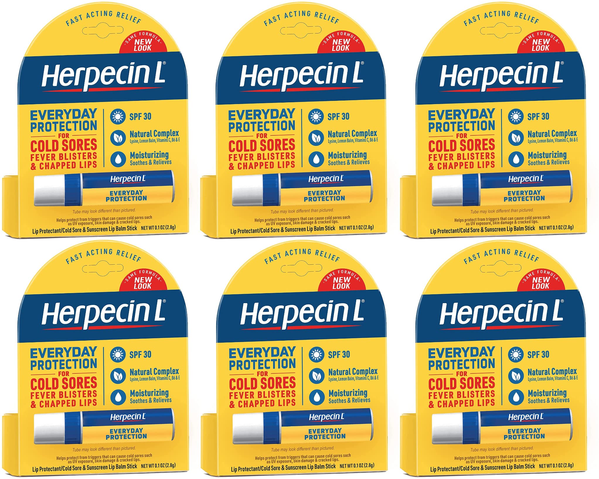 Herpecin-L six-pack is ideal for daily sun lip care.