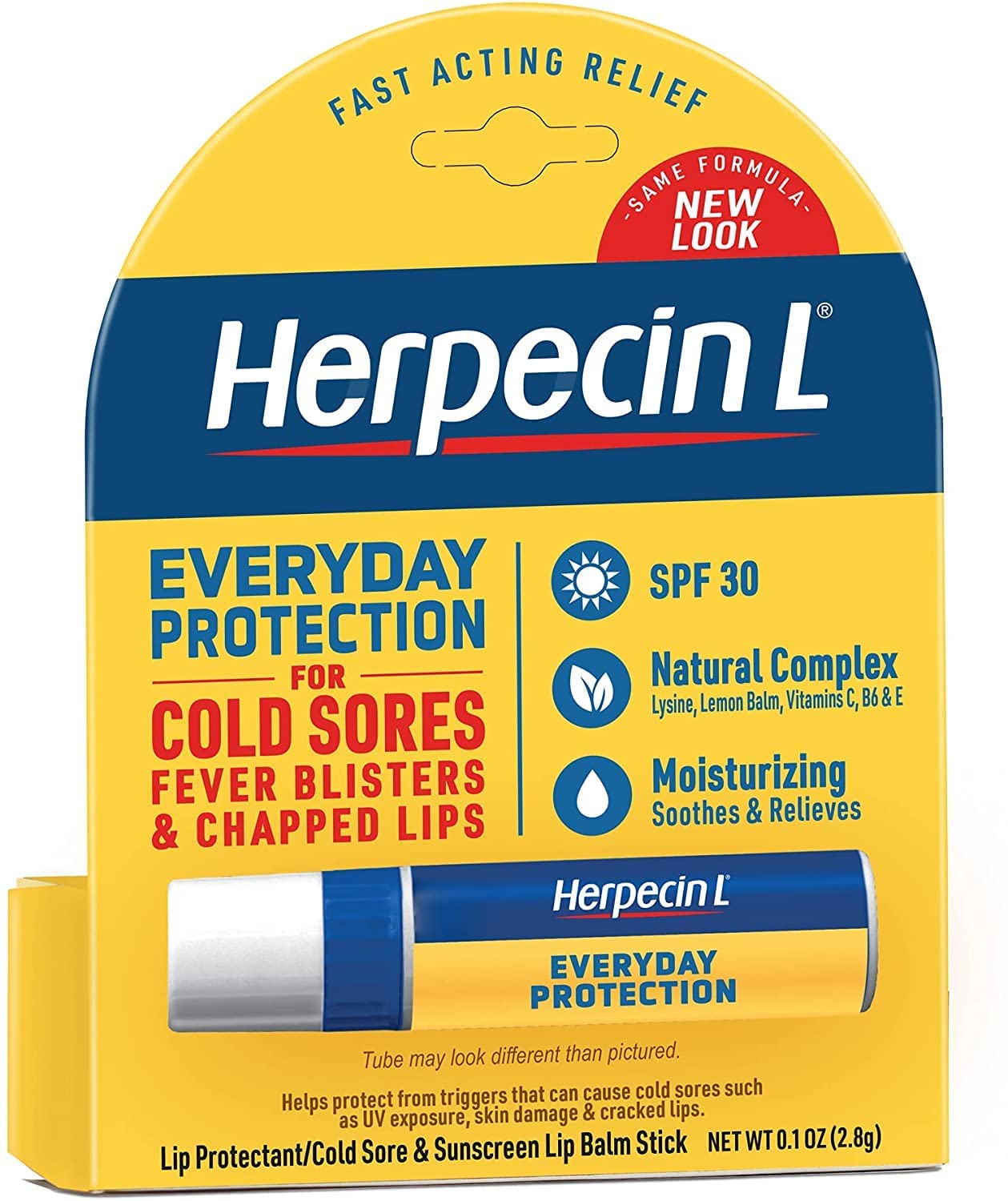 Herpecin-L SPF 30 lip protectant five-pack shows convenient on-the-go protection.