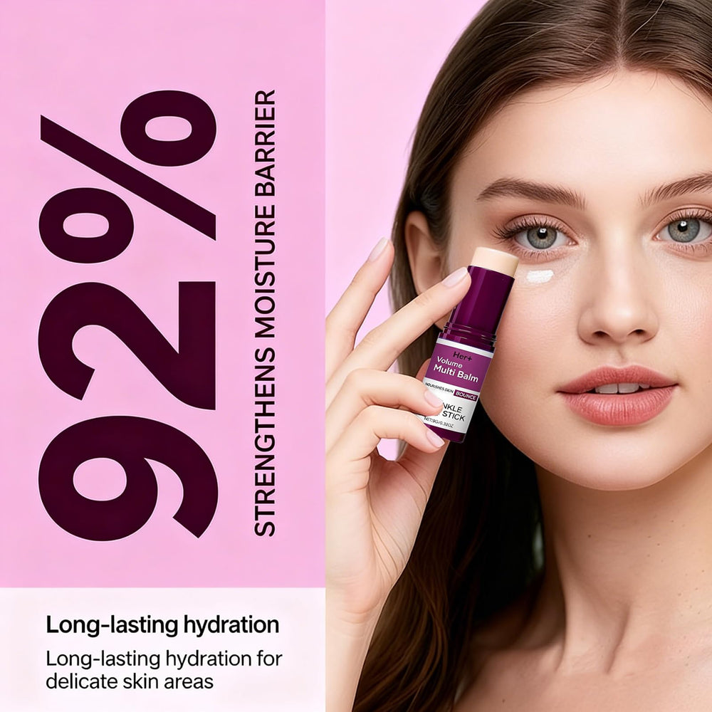 Her+ Calcium Balm Stick compact twist-up design for on‑the‑go skincare
