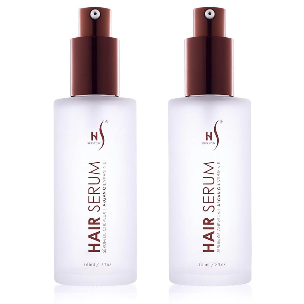 Herstyler Argan Oil Serum brillo natural para cabello suave y brillante.