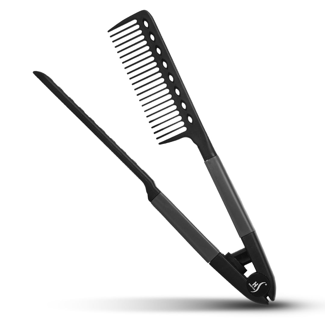 HerStyler Hair Comb for Straightening with a smooth glide and heat-safe grip.
