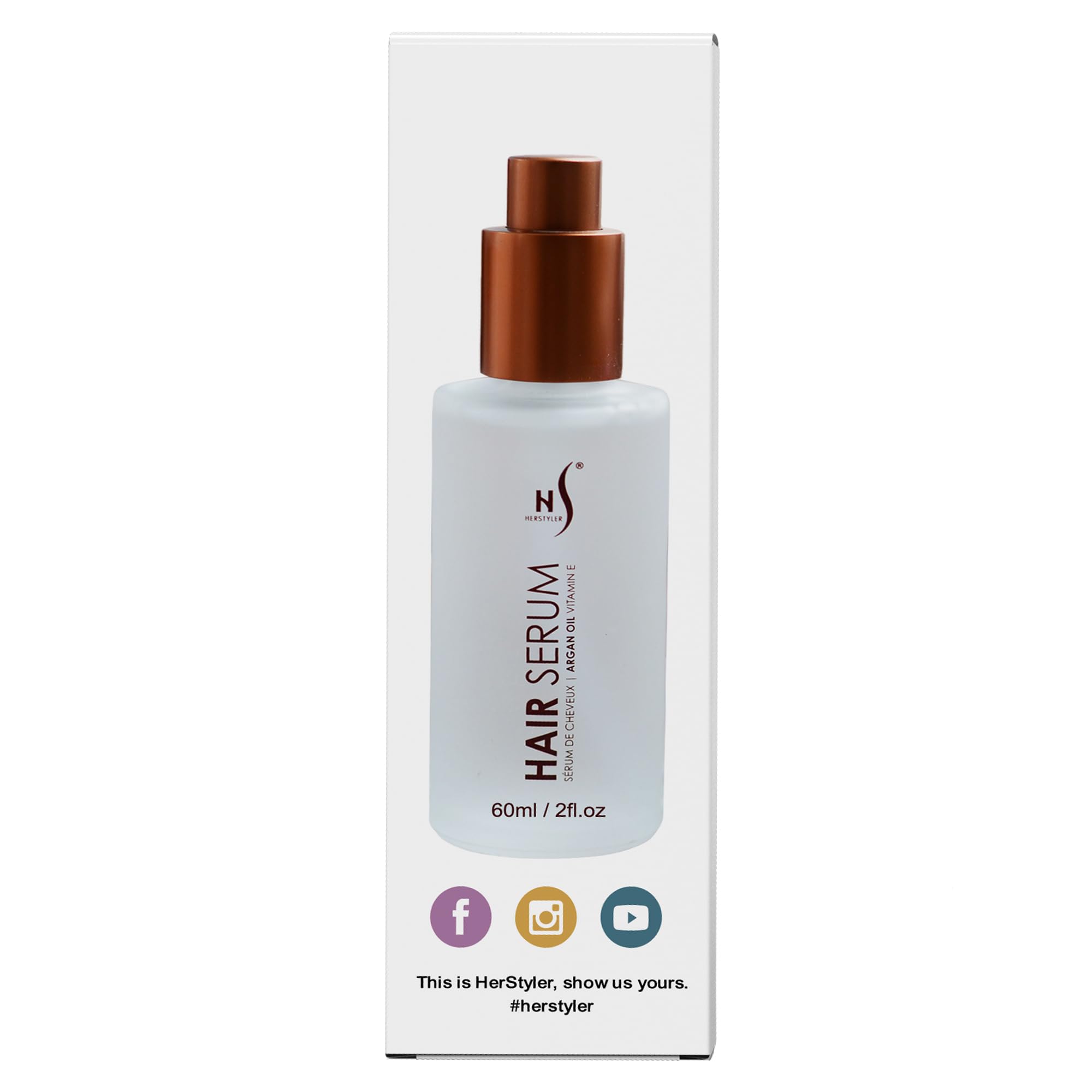HerStyler Serum Aplicación Diaria: uso fácil para cabello dañado o teñido.