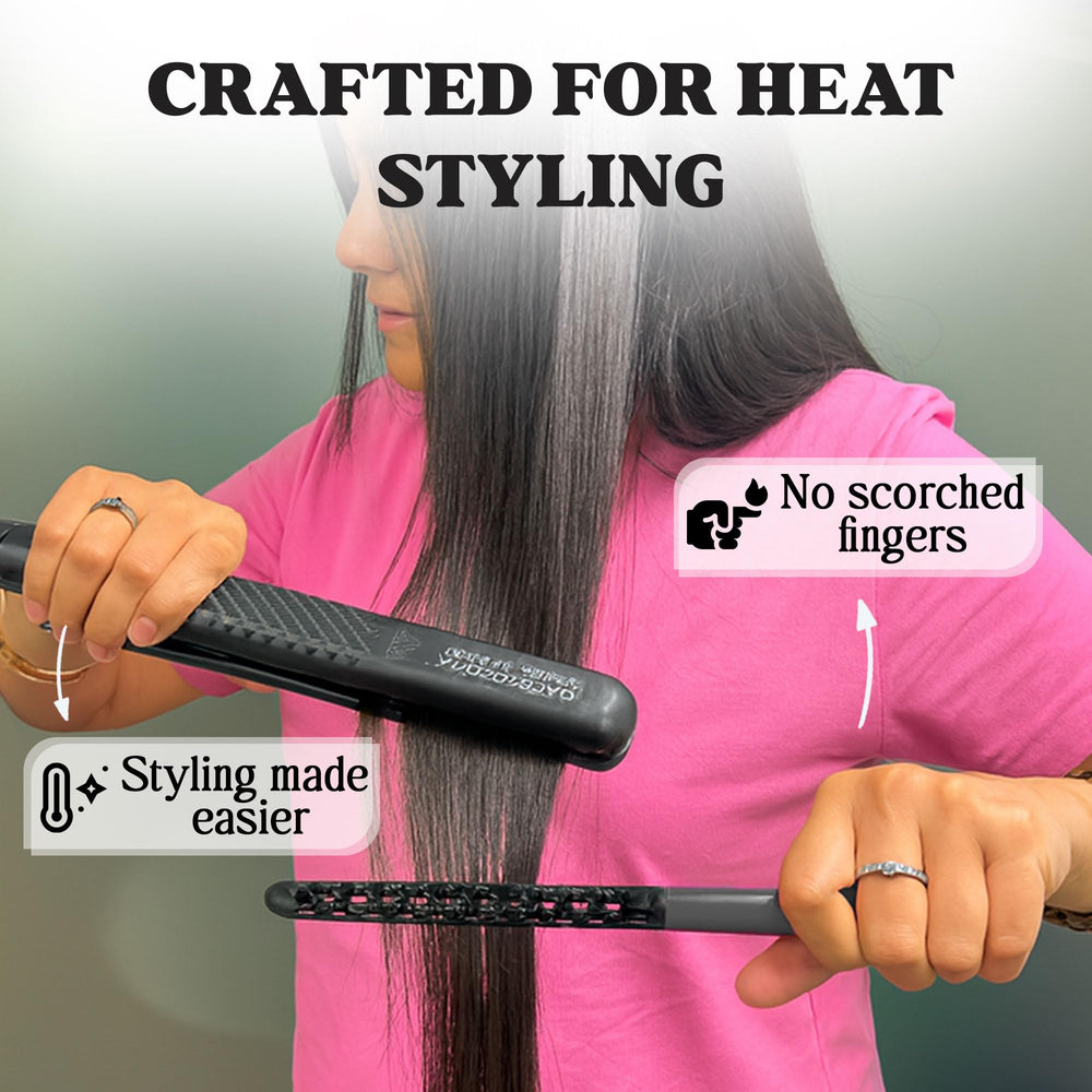 HerStyler Travel-Friendly Hair Comb fits compact bags for on-the-go touch-ups.